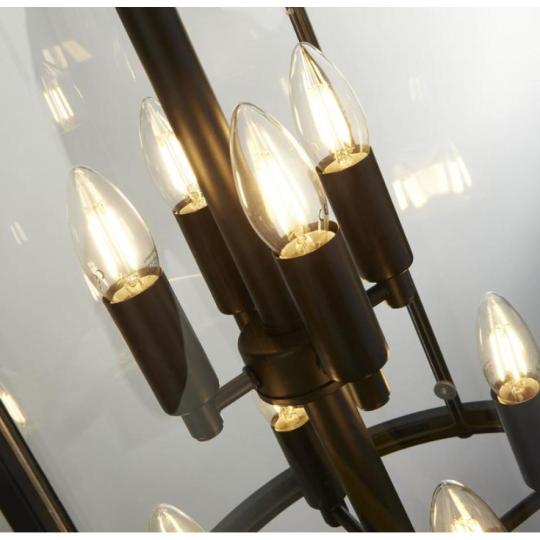 fekete uveg henger csillar fuggesztek klasszikus elegans lampa villa etterem otthon lakas vilagitas.jpg